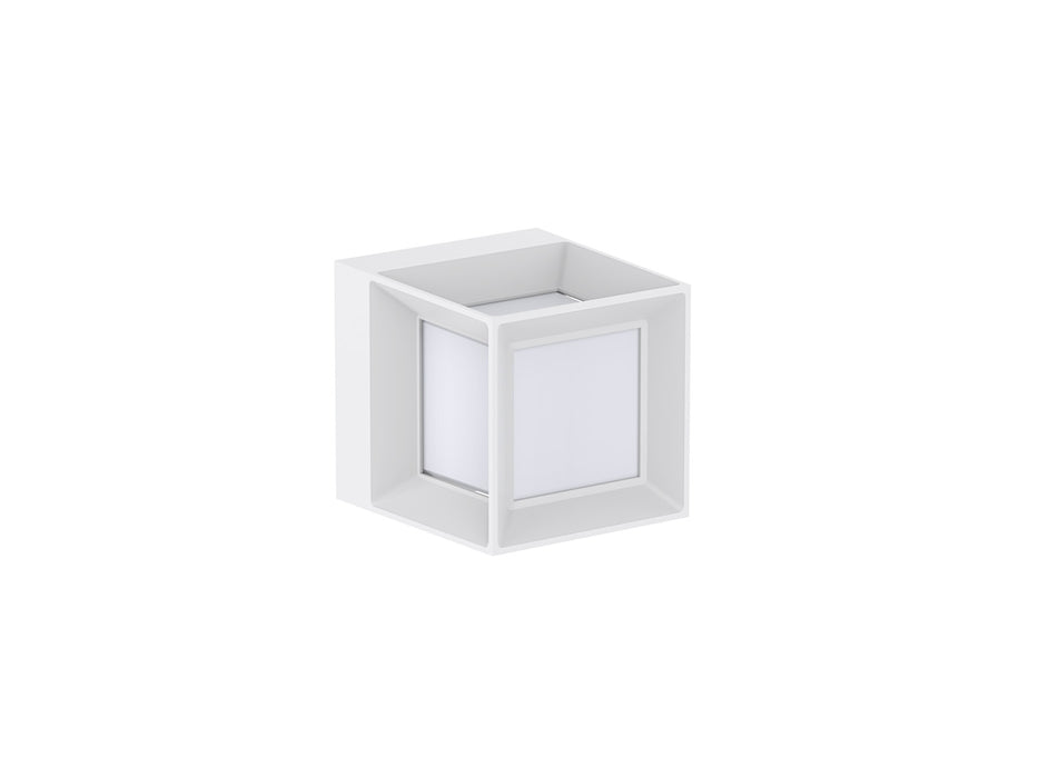 Pureled Urban Square Wall Light 8W CCT Selectable 3000K/4000K/5700K 590-750lm Triac Dimming IP65 White