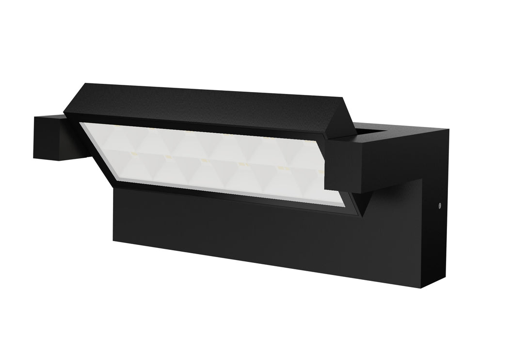 Pureled Adjustable Outdoor Wall Light 240deg Tilt 10W 3000K 1100lm Non Dimming IP65 Black