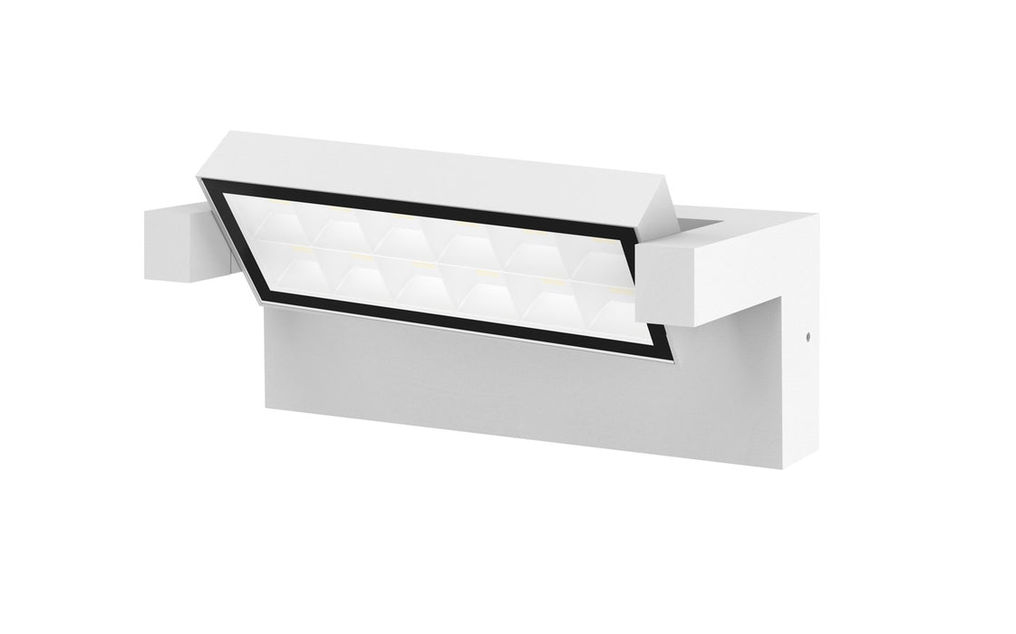 Pureled Adjustable Outdoor Wall Light 240deg Tilt 10W 3000K 1100lm Non Dimming IP65 White