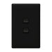 Legrand HPM LINEA 2 GANG VERTICAL SWITCH BLACK