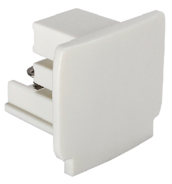 Pureled End Cap for 3-Circuit Track White