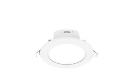 Pureled Eco Downlight with Flush Diffuser 10W CCT Selectable 3000K/4000K/5700K 800-880lm Triac Dimming IP54/IP20 90-95mm Cutout Built in Driver with Flex and Plug