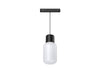 Pureled 48V Pendant Track Light 7W 3000K CRI>90 280-310lm Non Dimming IP20 Black with Frosted Glass Diffuser