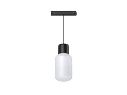 Pureled 48V Pendant Track Light 7W 3000K CRI>90 280-310lm Non Dimming IP20 Black with Frosted Glass Diffuser