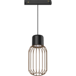 Pureled 48V Pendant Track Light 7W 3000K CRI>90 280-310lm Non Dimming IP20 Black with Wire Frame Diffuser