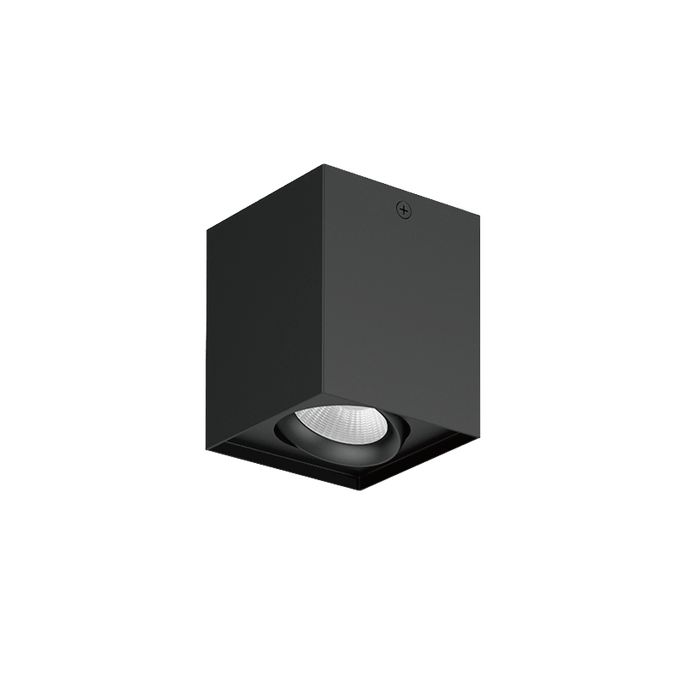 Glight Surface Mounted Led Downlight 10W IP54 Square Tri Colour Dim Black