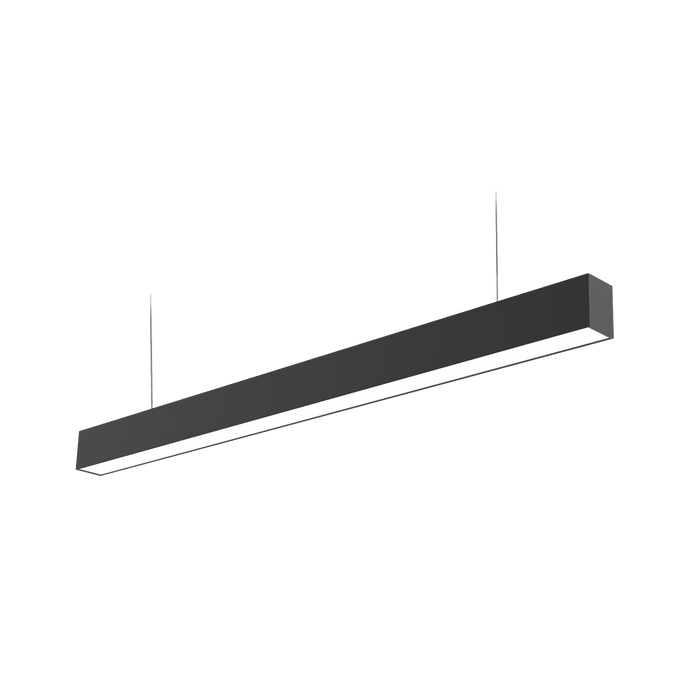 Glight 4 Foot Aluminium Profile Opal Diffuser IP40 27W Tri-Colour Non-Dim Black Surface Mounted Brackets Included