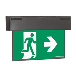 Clevertronics Ultrablade Emergency Exit LED LP Pro Surface Mount Double Sided - Black