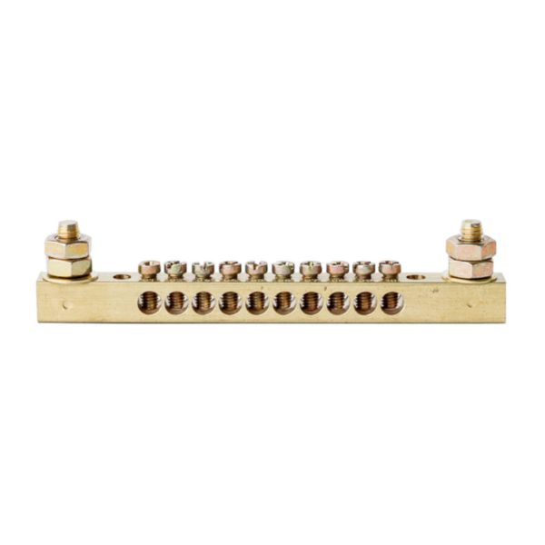 Teubel Earth bar 10 way two stud 6mm