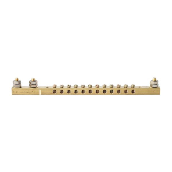 Teubel Busbar 63A 12 Way 3 Stud 9.5mm Pitch
