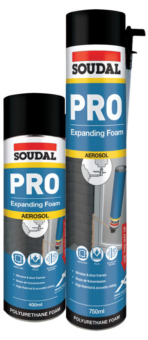Soudal Pro Expanding Foam 750ml Aerosol