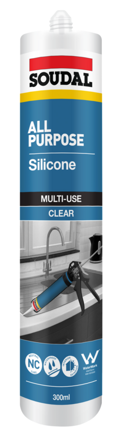 Soudal Plumbers Silicone Sealant 300ml Clear