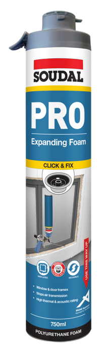Soudal Pro Expanding Foam Click & Fix 750ml