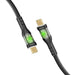 Promate 1.2m USB-C to USB-C Cable with Transparent Connectors & LEDs