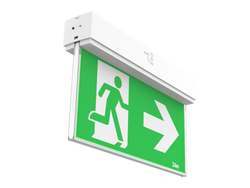 Pureled Specification Range Surface Mount Blade Exit Light 24M Double Sided 1W  Maintained IP20  White Directional Signs Included