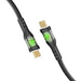 Promate 2m USB-C to USB-C Cable with Transparent Connectors & LEDs