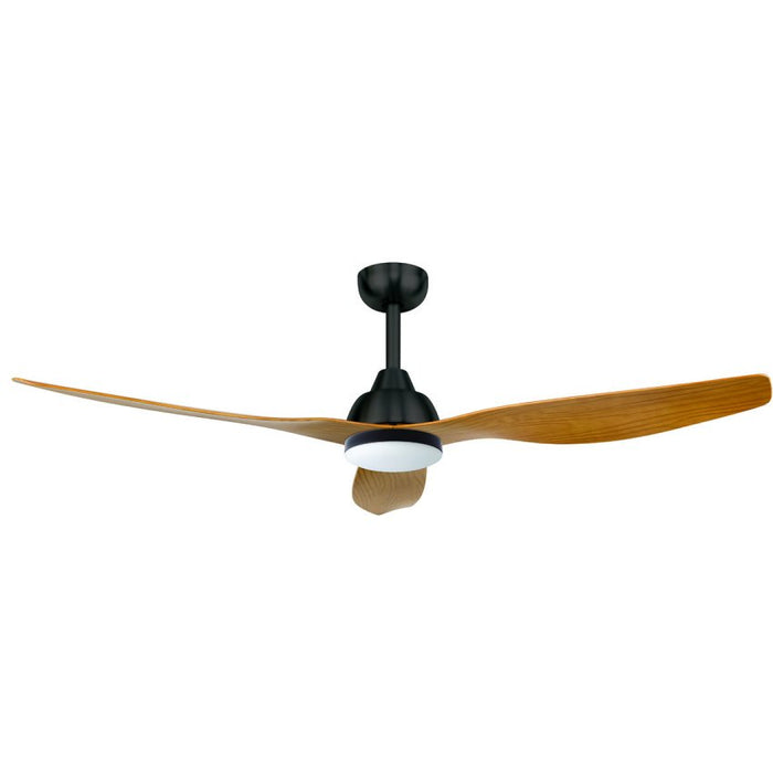 BRILLIANT BAHAMA 52' CEILING FAN WITH LIGHT-CHARCOAL WITH TIMBER FINIS