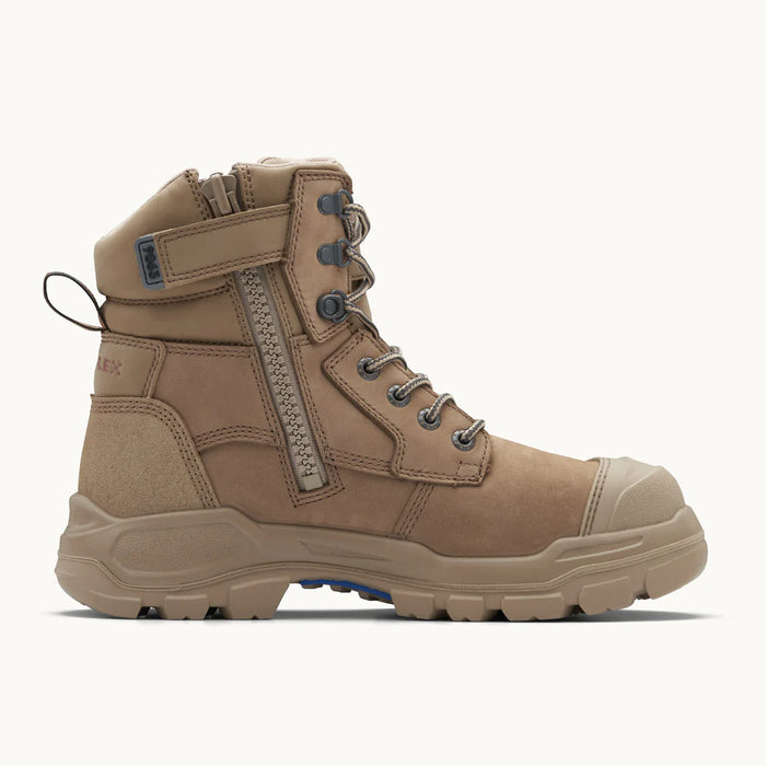 Blundstone Rotoflex Stone Steel Cap Safety Boot Zip Size 09