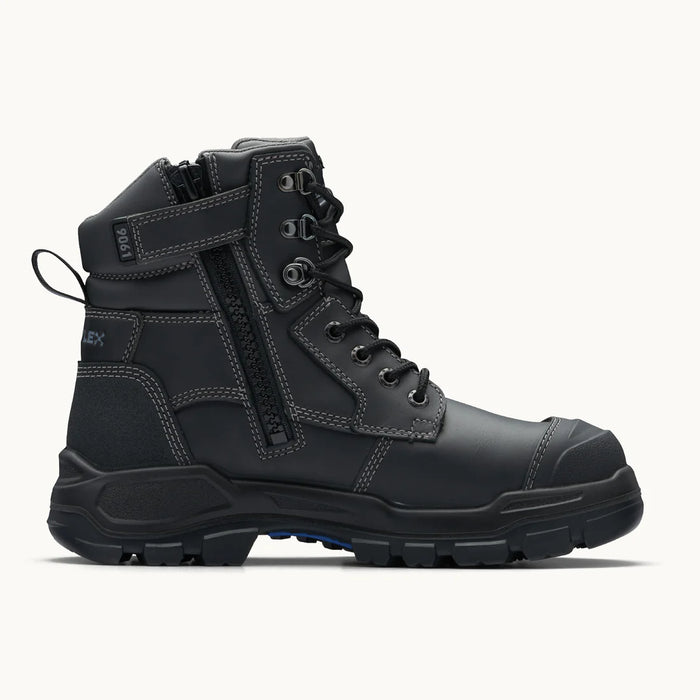 Blundstone Rotoflex Black Steel Cap Safety Boot Zip Size 10
