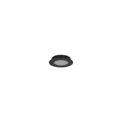 Halcyon Fixed Round Recessed Cabinet Light 3W 3K 350mA CC Black - Driver Sold Separately