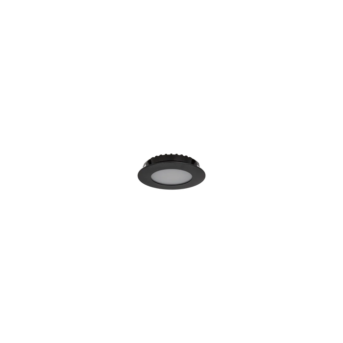 Halcyon Fixed Round Recessed Cabinet Light 3W 3K 350mA CC Black - Driver Sold Separately