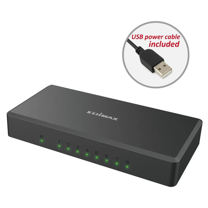 Edimax 8 Port 10/100/1000 Gigabit Desktop Switch