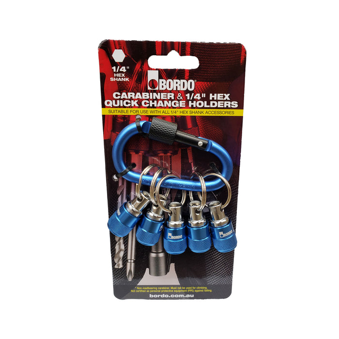 Bordo Carabiner With 5 X 1/4 Inch Hex Quick Change Holders