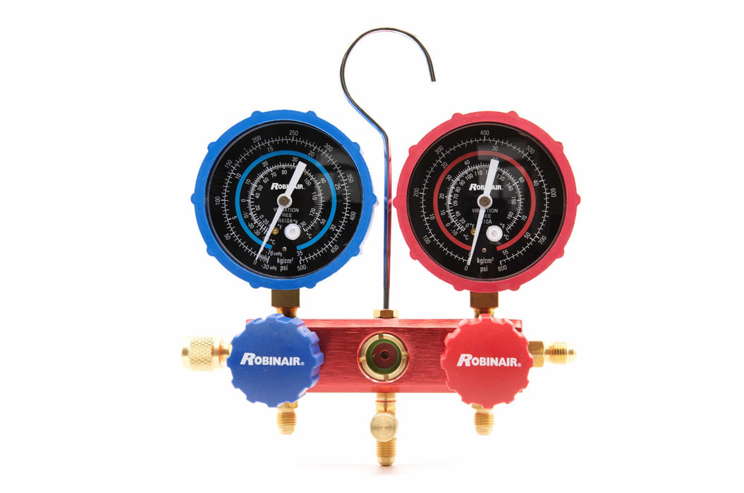 Bradley 2-Way Manifold R32+ R410A With 90Cm Hoses, Boots And Case