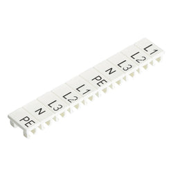 Wieland Marker - 4mm - L1 L2 L3 N PE (Strip of 10)