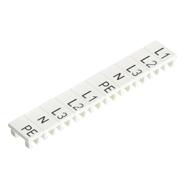 Wieland Marker - 4mm - L1 L2 L3 N PE (Strip of 10)