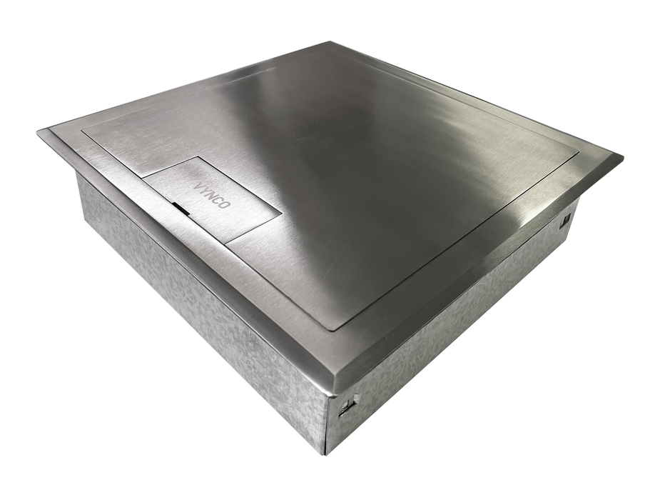 Vynco Floor Box Economy 4 Surface Lid 4POWER 4DATA