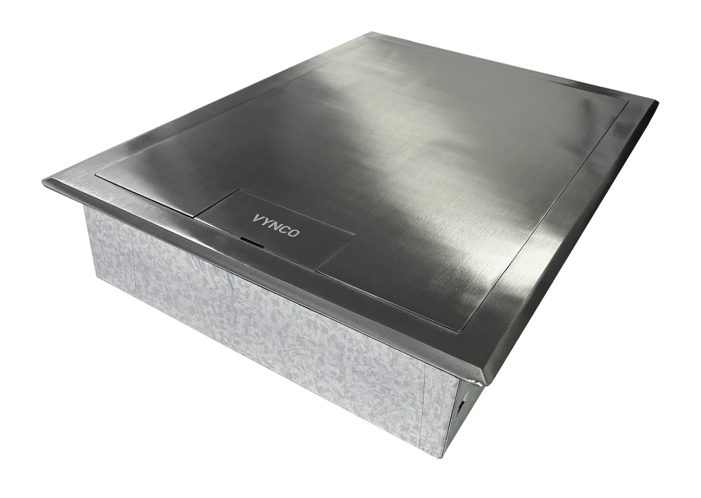 Vynco Floor Box Economy 6 Surface Lid 6POWER 4DATA