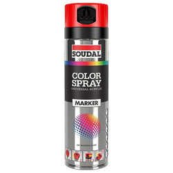 Soudal Color Marker Spray Fluro Red 500ml