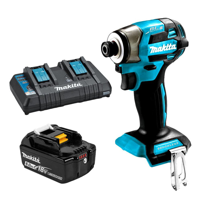 Makita 18V LXT 6.0Ah Li-ion Cordless Brushless 4-Speed Impact Driver Combo Kit