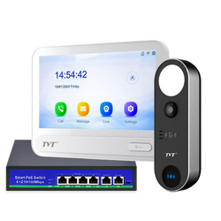 Arrowhead TVT Intercom Kit - Includes TVT-INTERCOM, TVT-MONITOR & POE-4