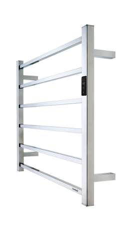 Goldair Straight Square Towel Warmer 6 Bar Ladder Chrome + Timer/Temp