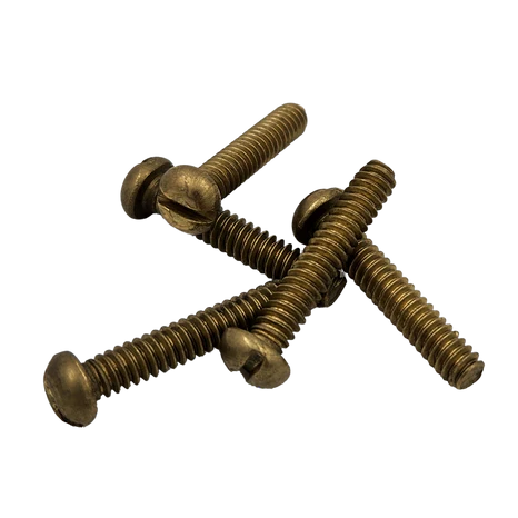 Black Smiths Machine Screw 3/16x1/2" Round Slotted Brass 50 Pack