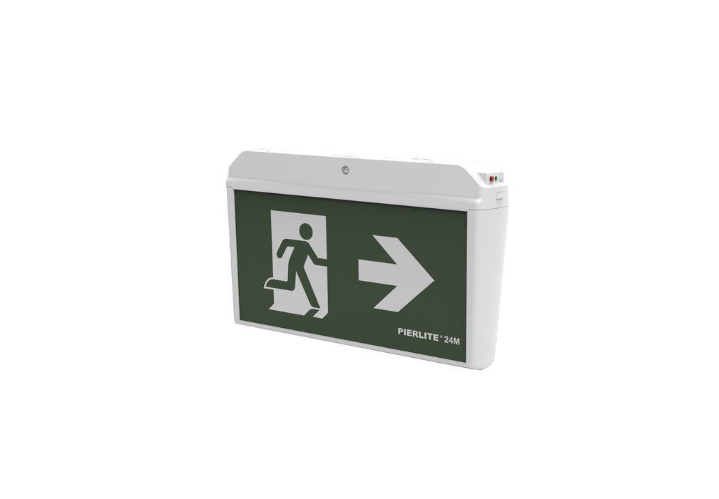 Pierlite 910400001583 Exit LED 5W 24m Surface Mount Emergency Maintained White STINGRAY STINGWHG3