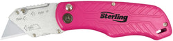 Sterling 165mm Pink Folding Utility Knife