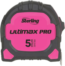 Sterling Pink 5m Metric Ultimax Pro Tape Measure
