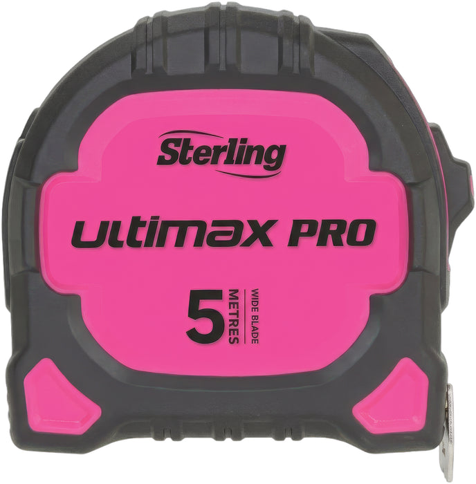 Sterling Pink 5m Metric Ultimax Pro Tape Measure