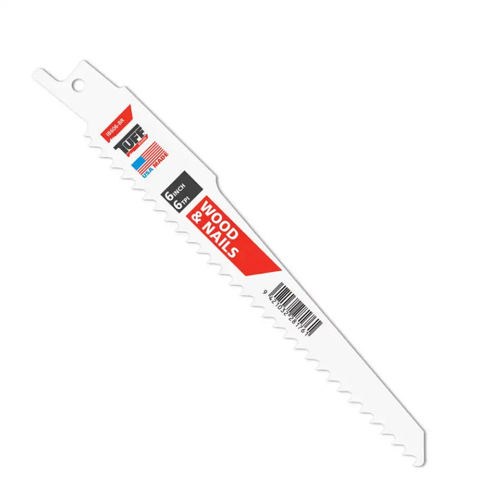 TUFF Reciprocating Blade Wood/Nails 6 inch x 6TPI