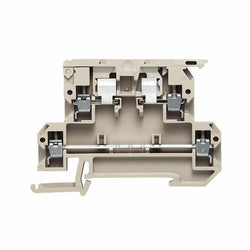 Weidmuller Terminal DIN Rail 20mm Fuse 6.3A & Through 4mm KDKS1/5DB Beige
