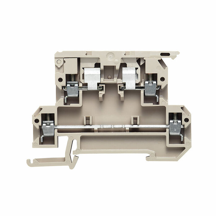 Weidmuller Terminal DIN Rail 20mm Fuse 6.3A & Through 4mm KDKS1/5DB Beige