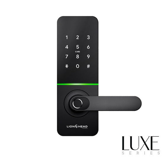 Lion Head The REGENT LUXE Entrance Lock - Black Wifi BLE Fingerprint TTLock Pin Prox E-Key