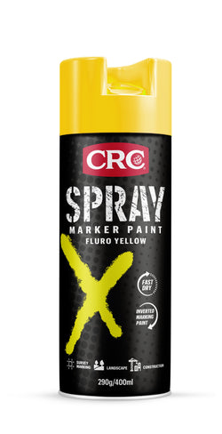 CRC Spray Marker Paint Fluro Yellow 400ml