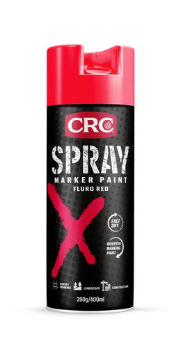 CRC Spray Marker Paint Fluro Red 400ml