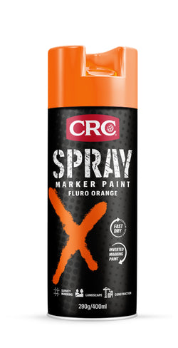CRC Spray Marker Paint Fluro Orange 400ml