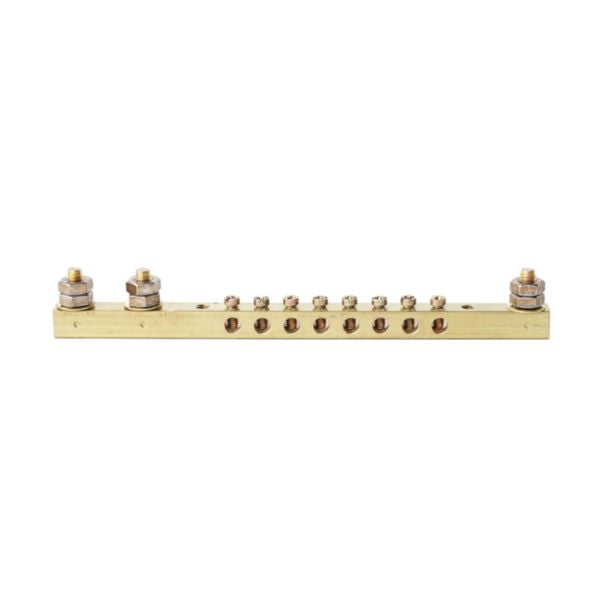 Teubel Busbar 63A 8 Way 3 Stud 9.5mm Pitch