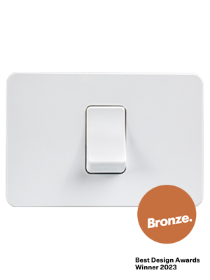 Vynco S/G Village Switch Horizontal 1G 16A White
